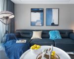 鸿通·翡翠城现代风格96平米三居室装修效果图案例