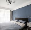 80平米卧室蓝色背景墙装修效果图