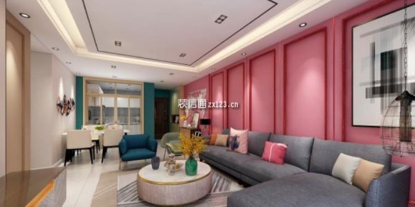 国梁湘江半岛113平米现代风格三室两厅装修案例