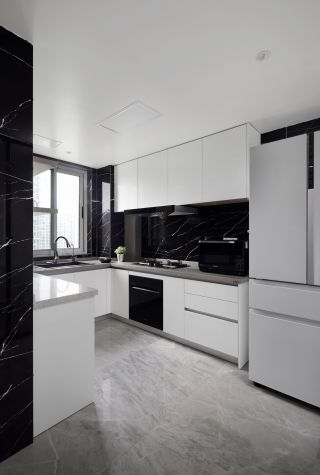 现代风格141平米三室两厅厨房家装效果图