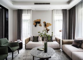 2023上海别墅客厅沙发装修布置图片