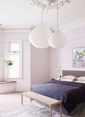 卧室吊灯效果图 欧式风格卧室装修图片