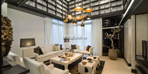 国信南山儒雅中式170平米别墅装修案例