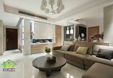 金鹤新城水岸93平米现代风格二居室装修案例