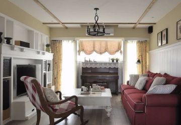 北欧雅苑美式风格120平米三居室装修效果图案例