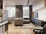鸿通·白马之光现代风格84平米二居室装修效果图案例