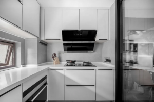 【格欣国际设计】别墅装修厨房主要是什么颜色?你喜欢黑白灰吗?