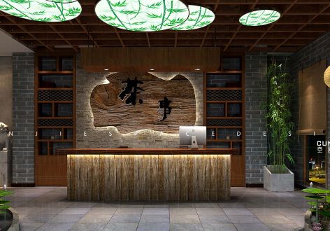 【茶事】简餐品茶商务会所1000平米中式风格装修案例