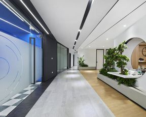 无锡2000平办公室玄关装修设计效果图