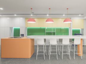 无锡办公室茶水间吧台装修设计图2023