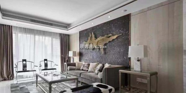 阳光·凤栖澜湾现代风格139平米三居室装修效果图案例