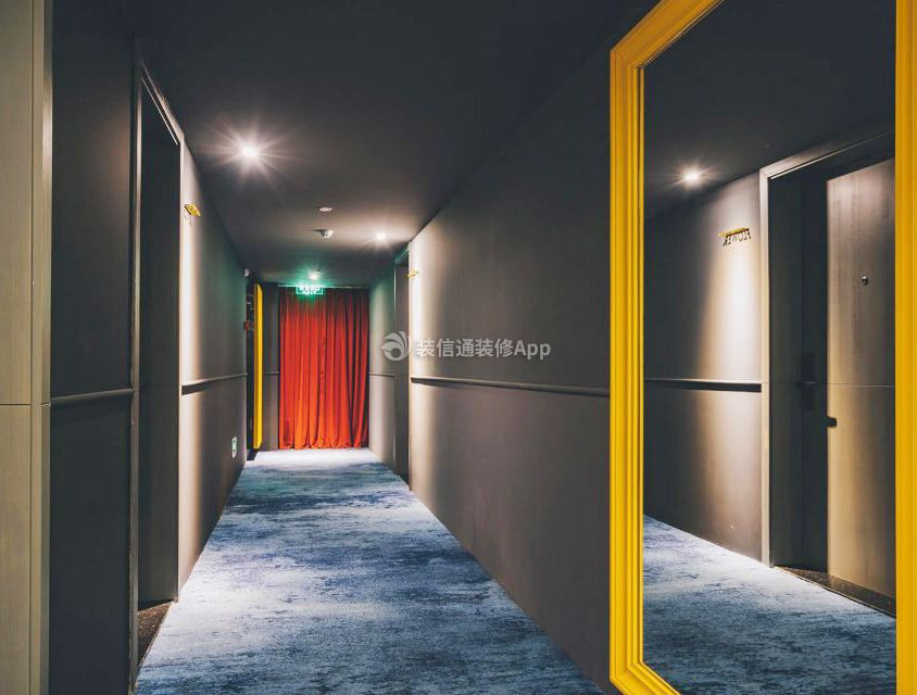 昆明特色主题酒店走廊装修设计图