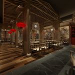 传统川菜馆中式风格280平米装修效果图案例