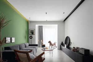 [乐山华辰美家装饰]196平米全包北欧风格 靓丽的绿色营造舒适的家