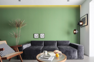 [乐山华辰美家装饰]196平米全包北欧风格 靓丽的绿色营造舒适的家