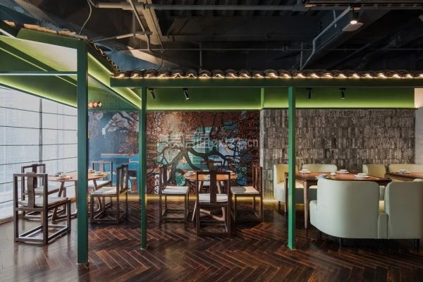 新中式餐饮空间设计效果图
