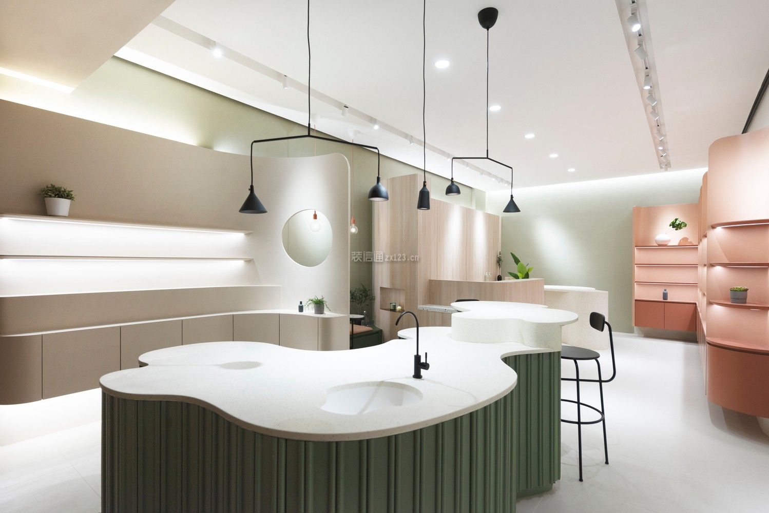 42平米清新极简风美妆旗舰店装修案例