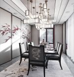 枫丹丽舍210平米新中式风格别墅装修案例