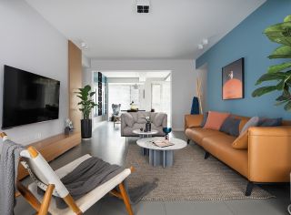 欧式风格四居室客厅色彩搭配装修效果图片