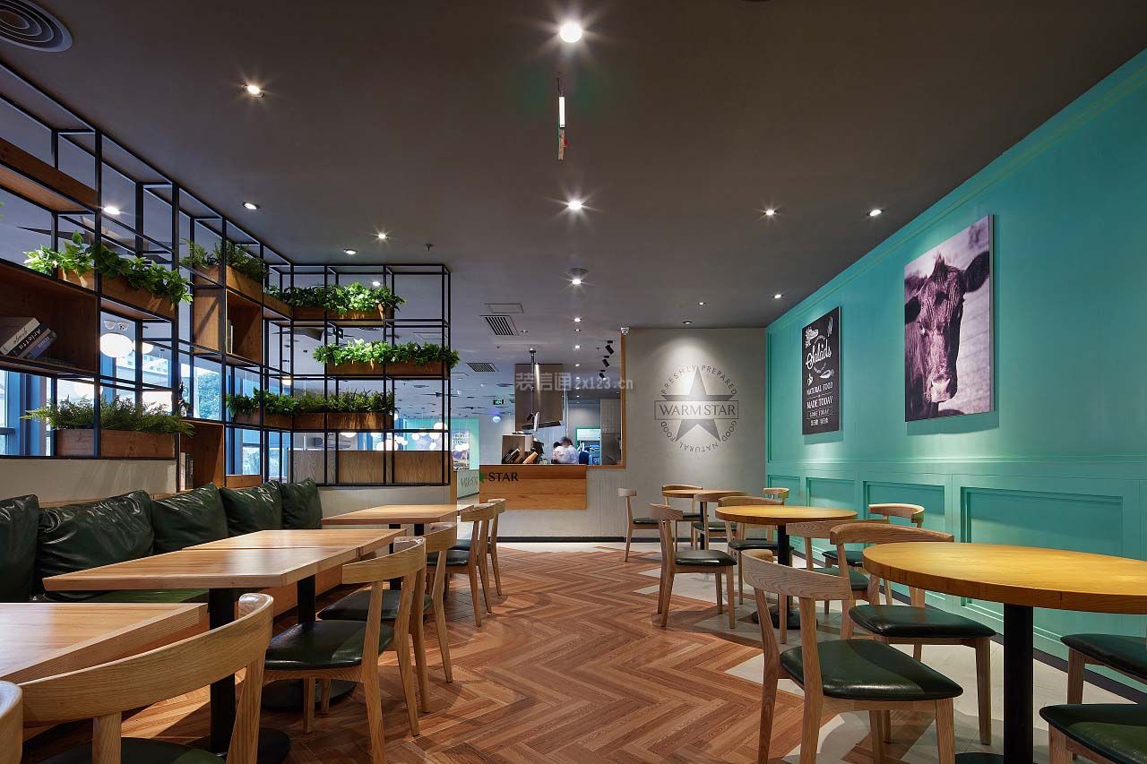 合肥快餐厅现代风格500平米装修效果图案例