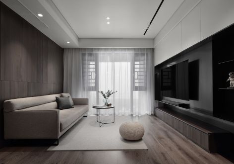 锦绣华庭现代风格126平米三居室装修案例