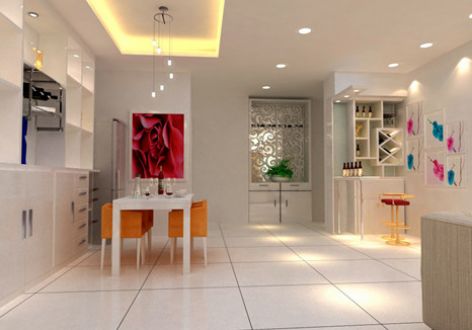 东方明珠现代风格125平米三居室装修案例