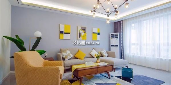 碧水华城100㎡三居室现代风格装修案例