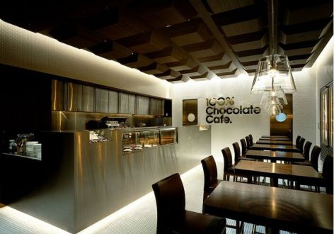 120平米现代风格咖啡店装修案例