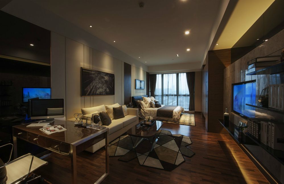 重庆时代中心51平米沉稳单身公寓装修案例