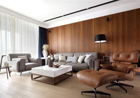 嘉信悦城现代风格117平米二居室装修效果图案例
