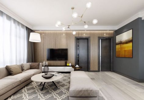 泛海世家现代风格137平米三居室装修案例
