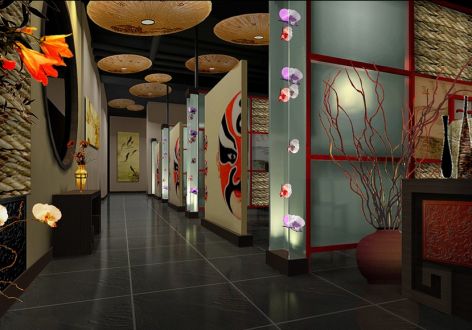 中餐厅500平米中式风格装修案例