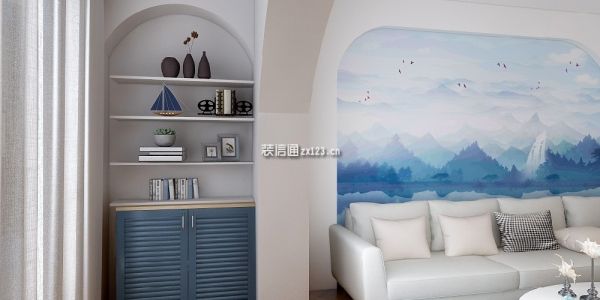 新星艾维尼86平米二居室地中海风格装修案例