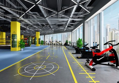 sport健身房现代风格230平米装修效果图案例