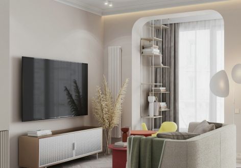 首开国风美唐现代清新风格90平米二居室装修案例