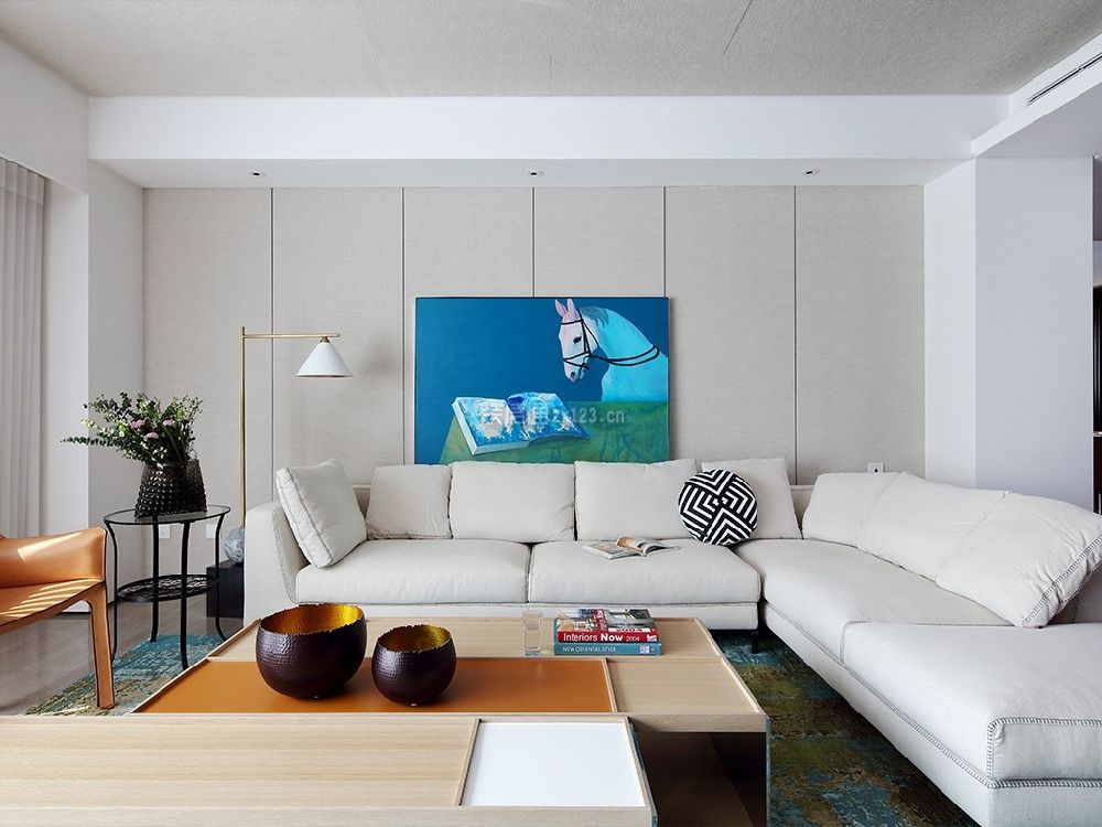 客厅沙发实景图 客厅沙发茶几效果图