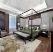 新中式风格卧室四柱床装修设计效果图