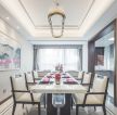 新中式风格大户型家庭餐厅装修效果图