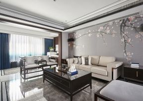 新中式客厅背景墙效果图大全 新中式客厅沙发