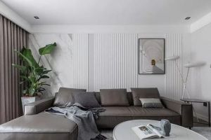 [美颂雅庭装饰]新洲华盛城现代风三居室136平米装修效果图