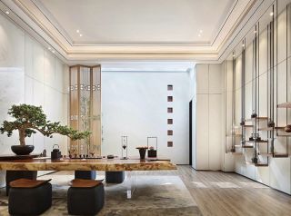 新中式风格别墅茶室装修装潢效果图