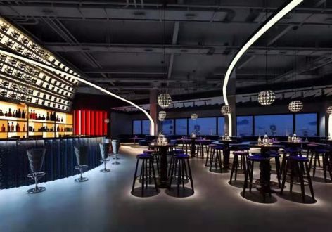 SD酒吧混搭风格420平米装修效果图案例