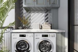 [成都德艺装饰]3种阳台洗衣机柜设计，增加收纳空间