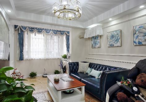 兰桂苑128平三居室美式经典风格装修案例