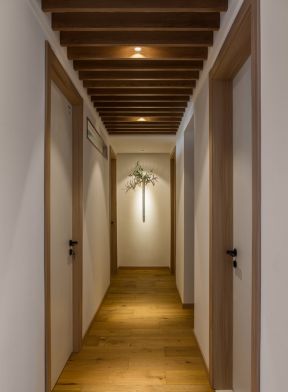 日式家装走廊 走廊过道吊顶图片