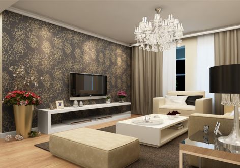 红星国际88平米现代风格二居室装修案例