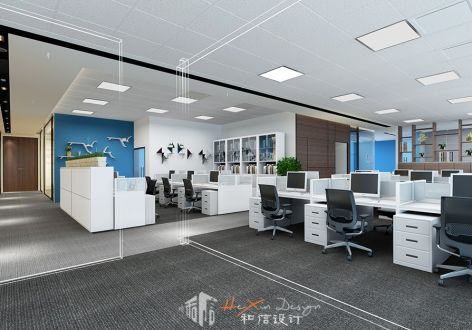 办公室现代风格1550平米装修案例