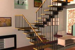 现代简约风格复式楼梯装修图