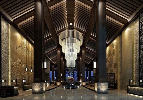 成都酒店新中式风格4200平米装修案例