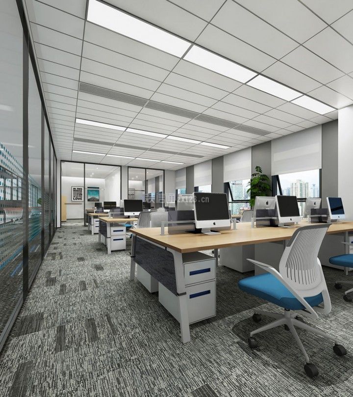 办公区装修效果图 办公区域装饰图片